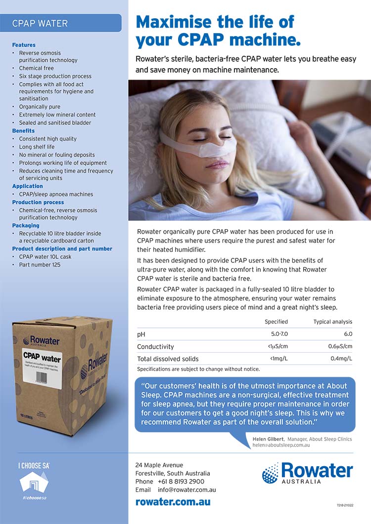CPAP water